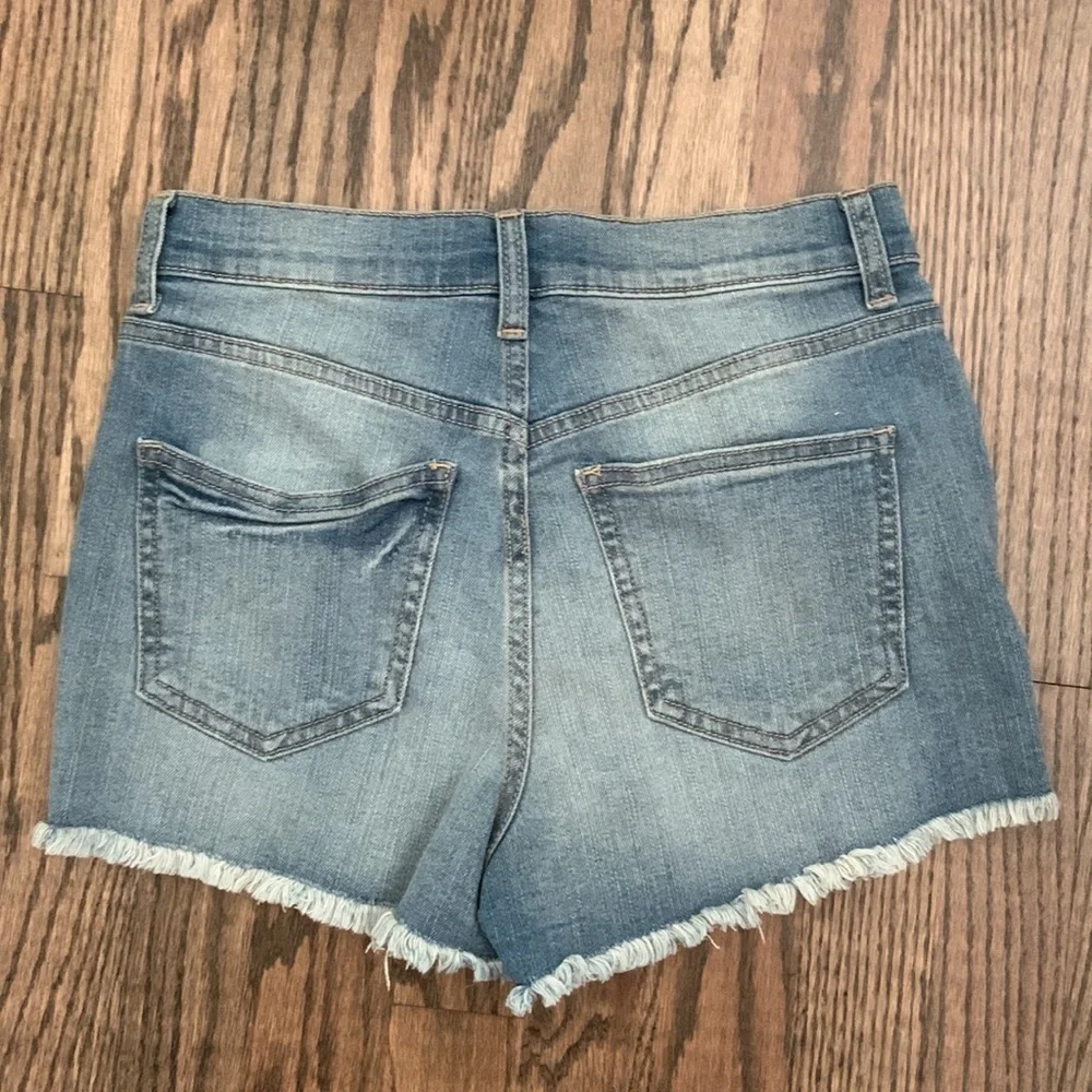 Refuge Distressed Hi-rise Cheeky Jean Shorts - Picture 6 of 6